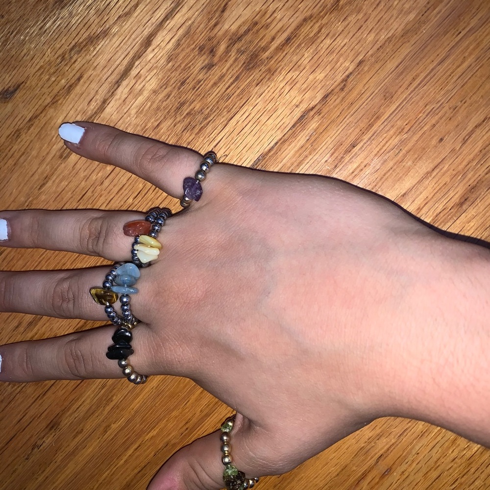Custom ring with stones. Each one is $10